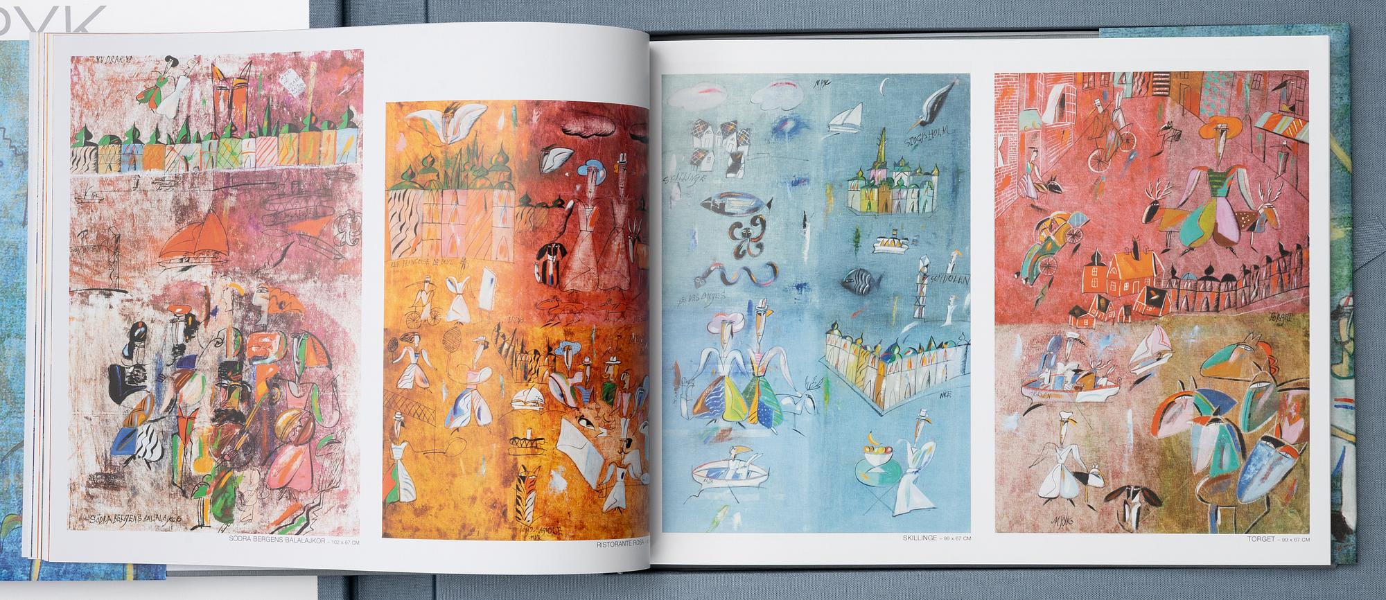 Madeleine Pyk, "Tusen dagar och en dröm", portfolio with 4 lithographs in colours and a book.