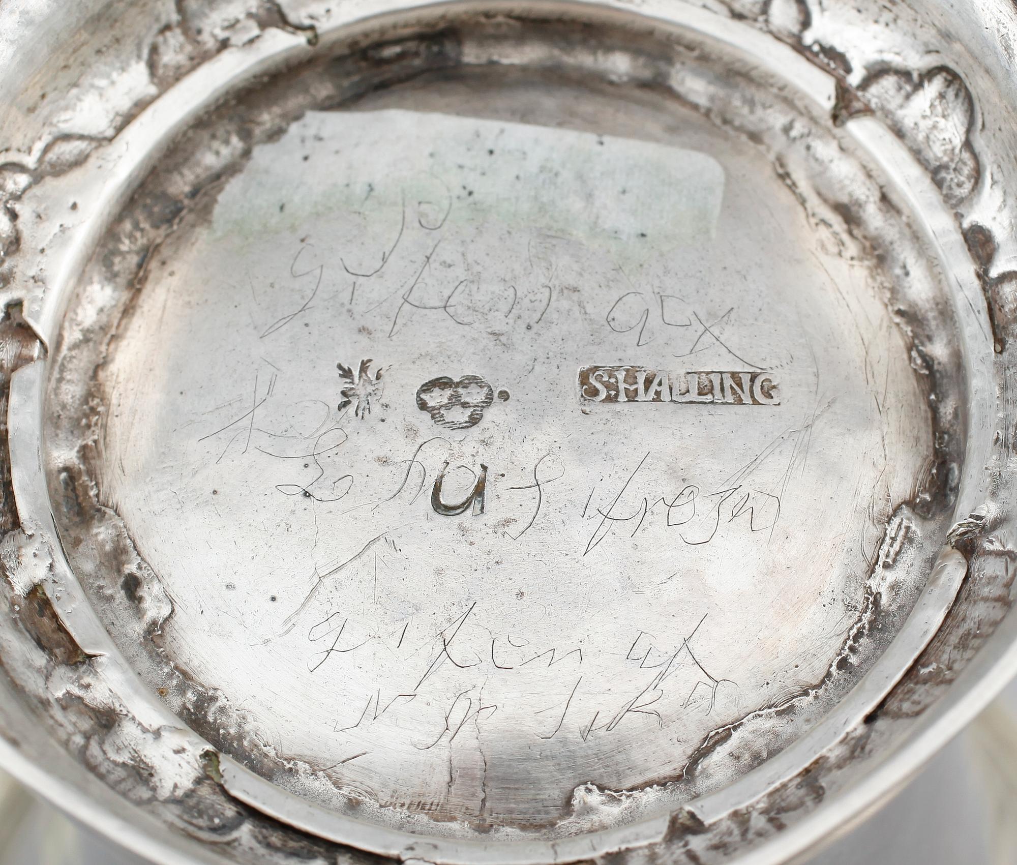 BÄGARE, silver, Stephan Halling, Örebro 1778. Vikt ca 250 gram.