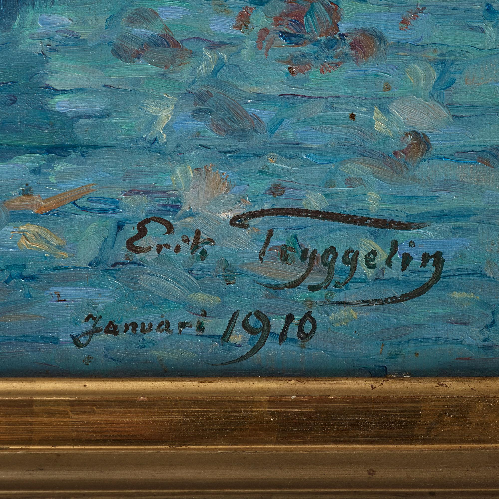 Erik Tryggelin, ERIK TRYGGELIN, oil on canvas, signed Erik Tryggelin and dated Hötorget januari 1910.