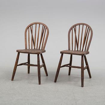 A pair of first half of the 20th century chairs.