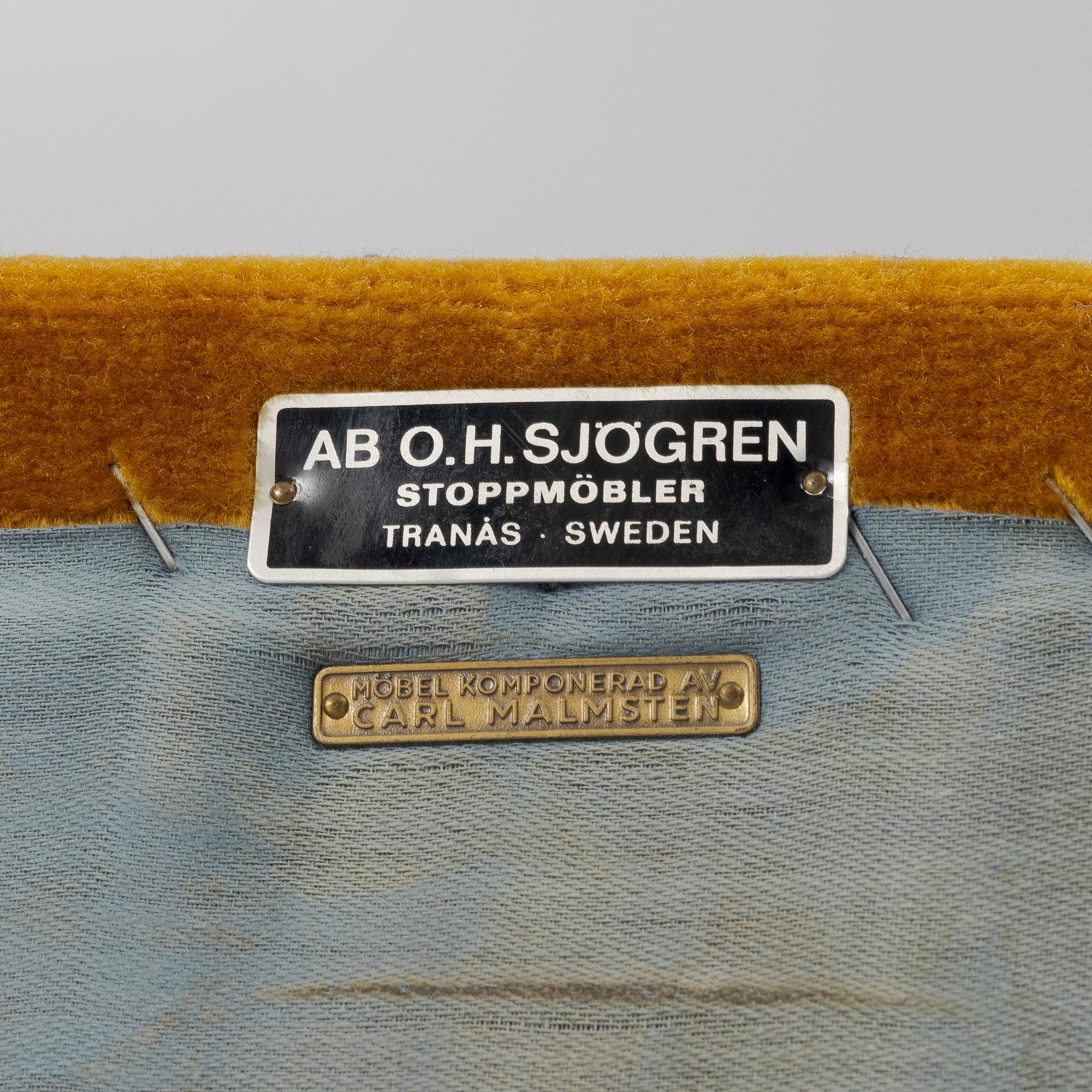 Carl Malmsten, fåtölj, "Hemmakväll", OH Sjögren, 1900-talets andra hälft.