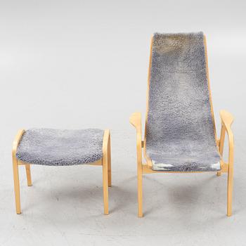 Yngve Ekström, A 'Lamino' easy chair with stool, Swedese, dated -07.
