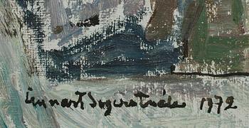 LENNART SEGERSTRÅLE, olja på duk, uppfodrad på skiva, sign. och dat. 1972.