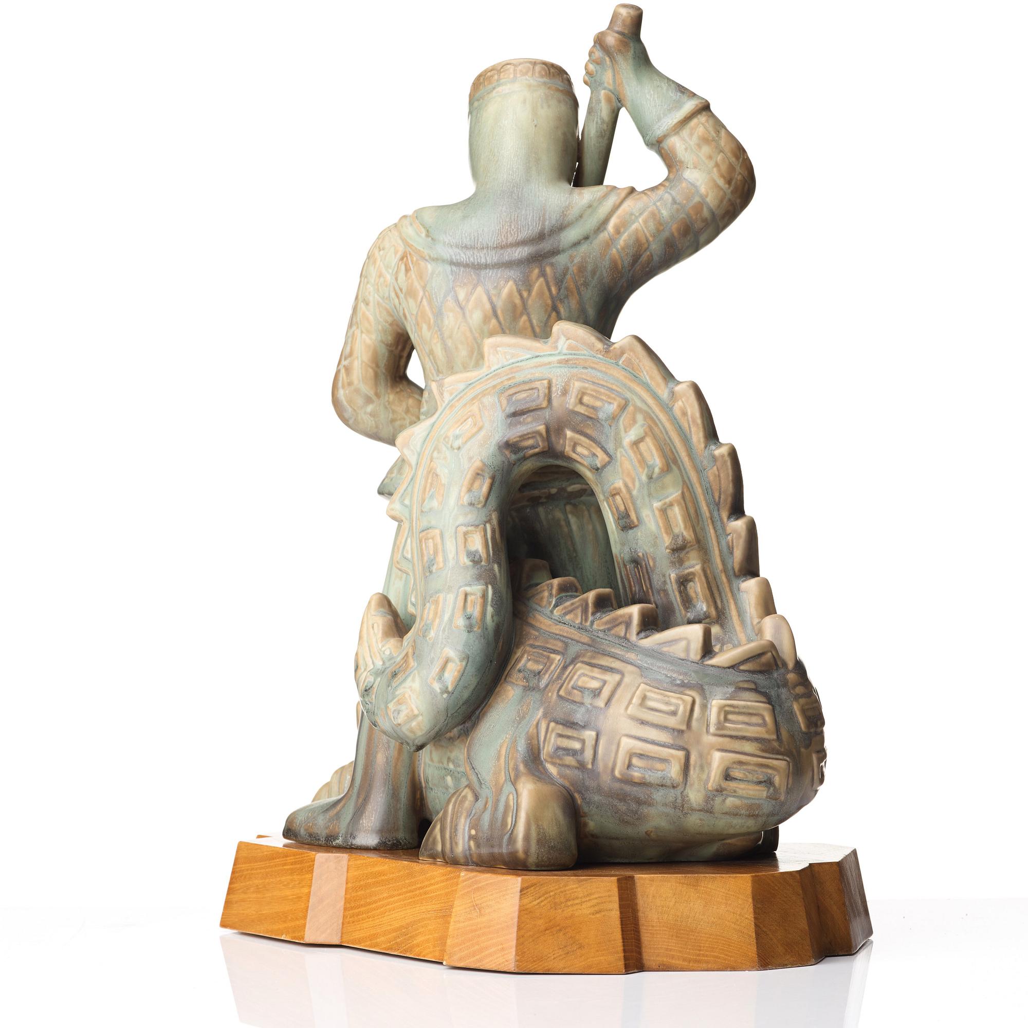 Gunnar Nylund, a unique stoneware sculpture, Rörstrand, Sweden.