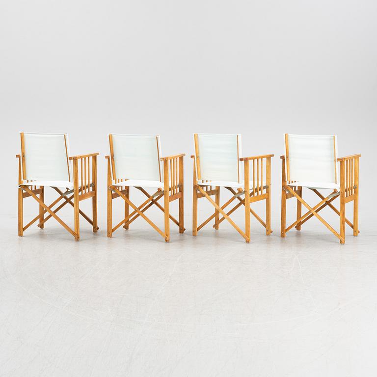A set of four director's chairs from Hyllinge Möbler, Danmark.