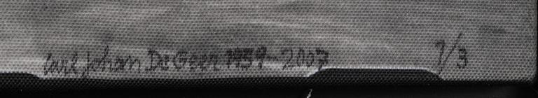 Carl Johan De Geer, photo sublimation signed and dated 1959-2007. Numbered 1/3.