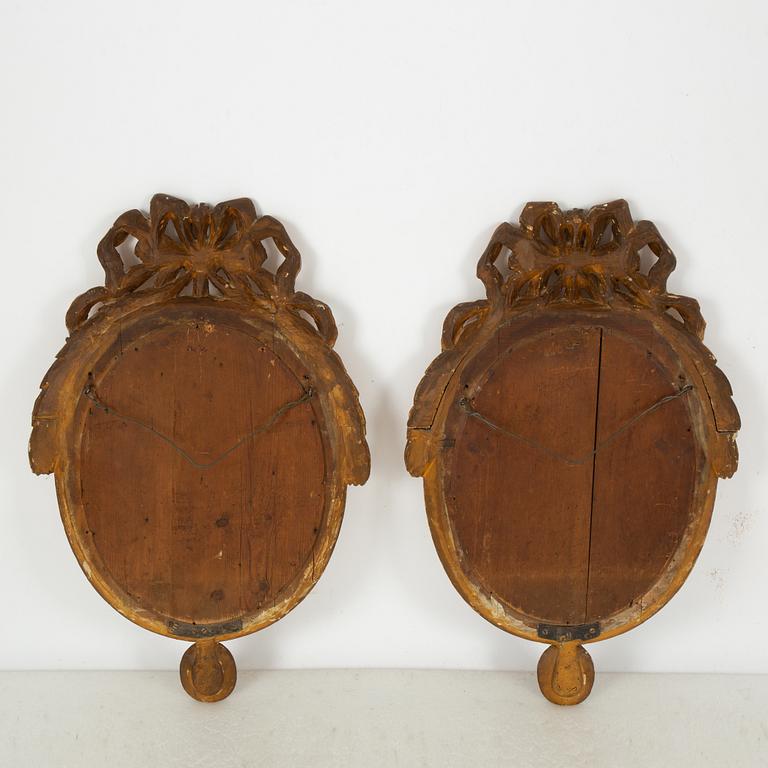 Spegellampetter ett par, Gustavianska, 1800-talets början.