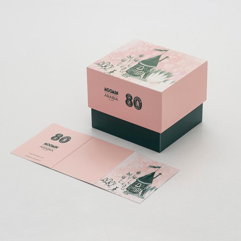 A porcelain Moomin 80 anniversary mug, 'Home', Moomin Characters, Arabia 2025, numbered 80.
