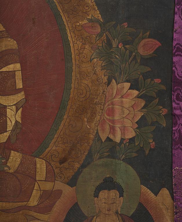 Thangka, Medicin Buddha, Tibet, sent 1900-tal.
