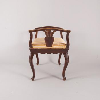 TABURETT, rokokostil, 1930-1940-tal.