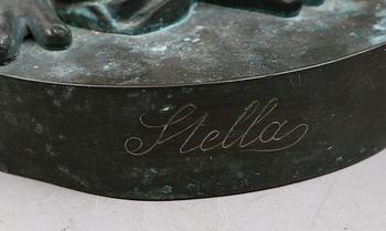 SKULPTUR, brons, "Stella", omkring år 1900.
