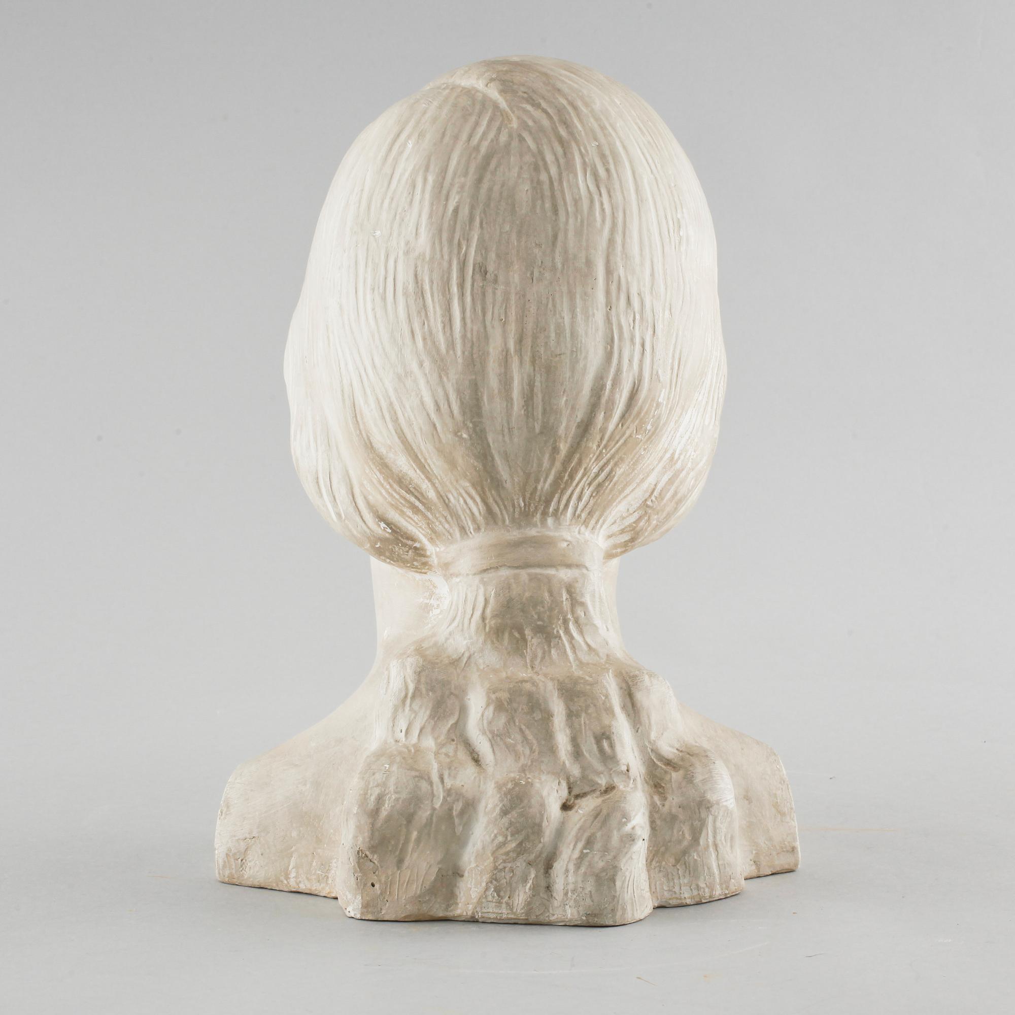 CARL ELDH, skulptur, patinerat gips, signerad.