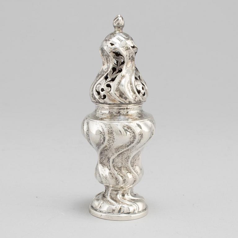 Jürgen F Sickman, kryddbössa, silver, Stockholm 1760. Rokoko.