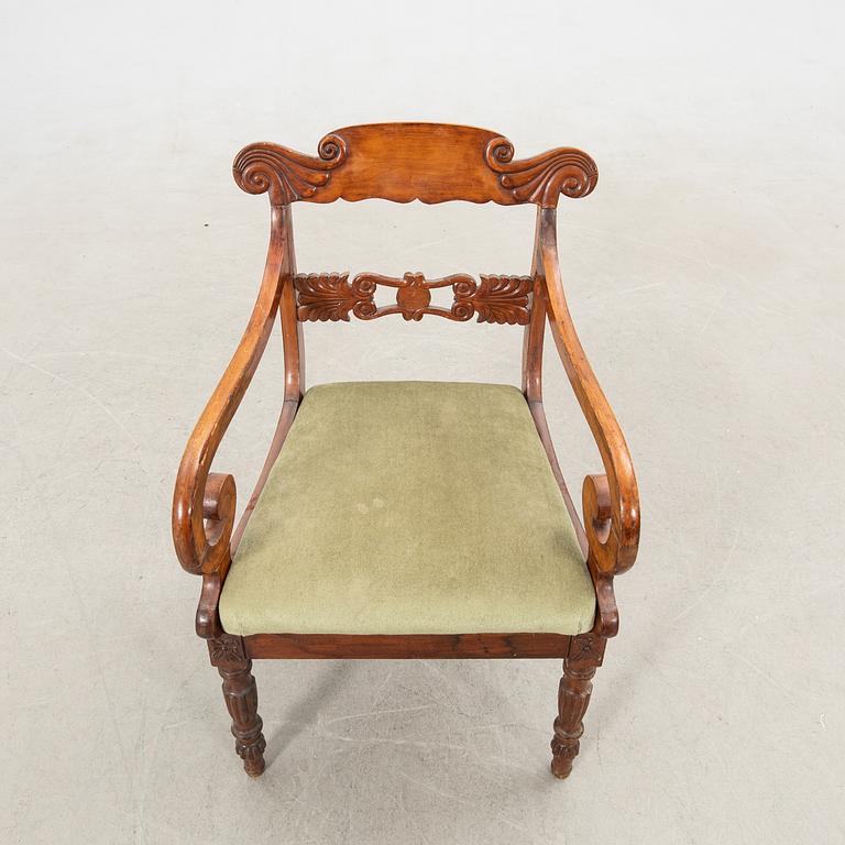 Karmstol senempire 1800-talets mitt.