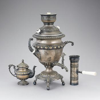 SAMOVAR, nysilver, Roman Plewkiewicz , Warsawa, Polen, omkring 1900.