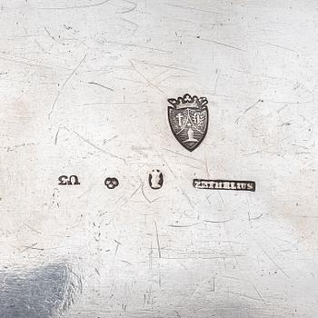 A Swedish 19th century silver sugar-casket, mark of Adolf Zethelius, Stockholm 1826.