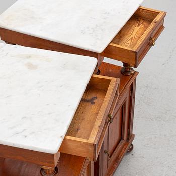 A pair of bedside tables, second half of the 19th century.