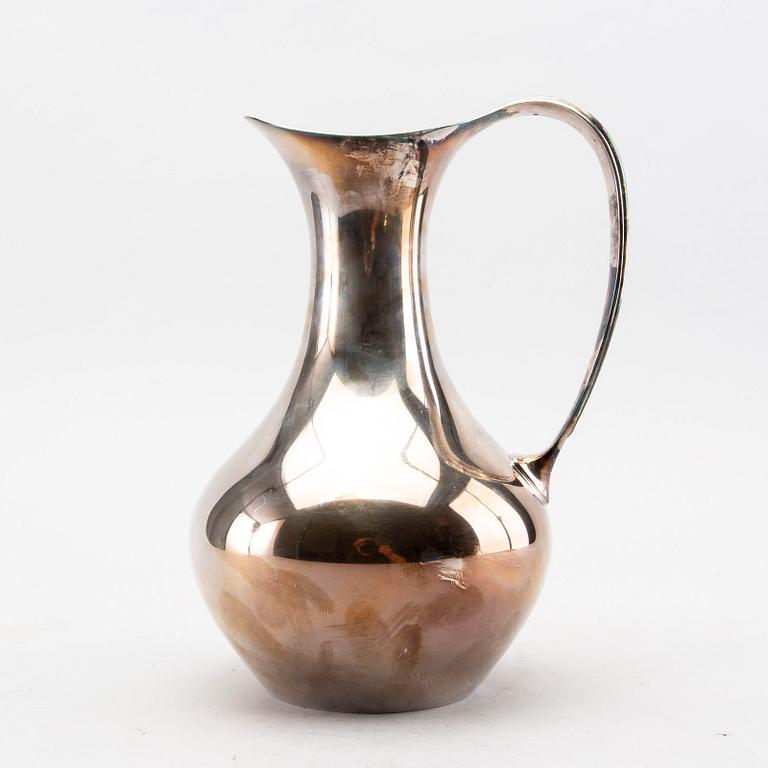 A sterlingsilver danish Corh jug. Weight 600 grams.