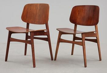 STOLAR, ett par, modell 155, Børge Mogensen, Søborg møbelfabrik.