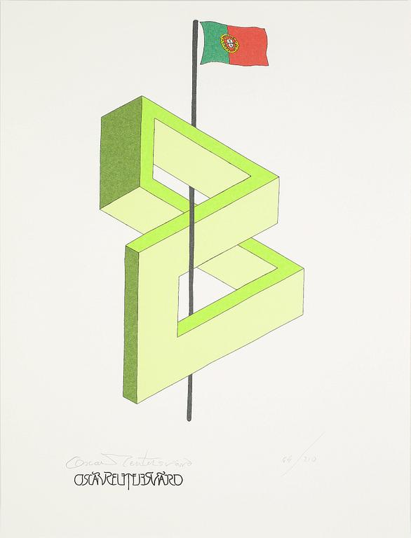 OSCAR REUTERSVÄRD, 14 st, mapp av färglitografier, signerade och numrerade 64/210.