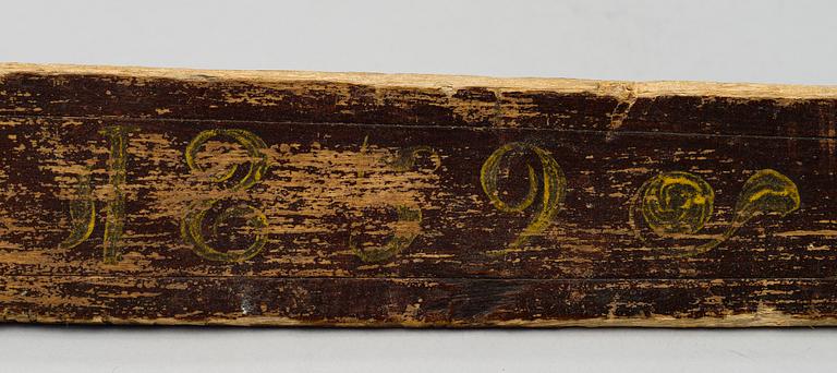 BESSMAN OCH MÄTSTICKA. Daterade 1775 och 1859.