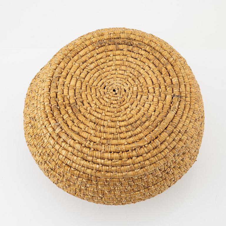 A Persian (Iranian) basket with cover, 20th century.