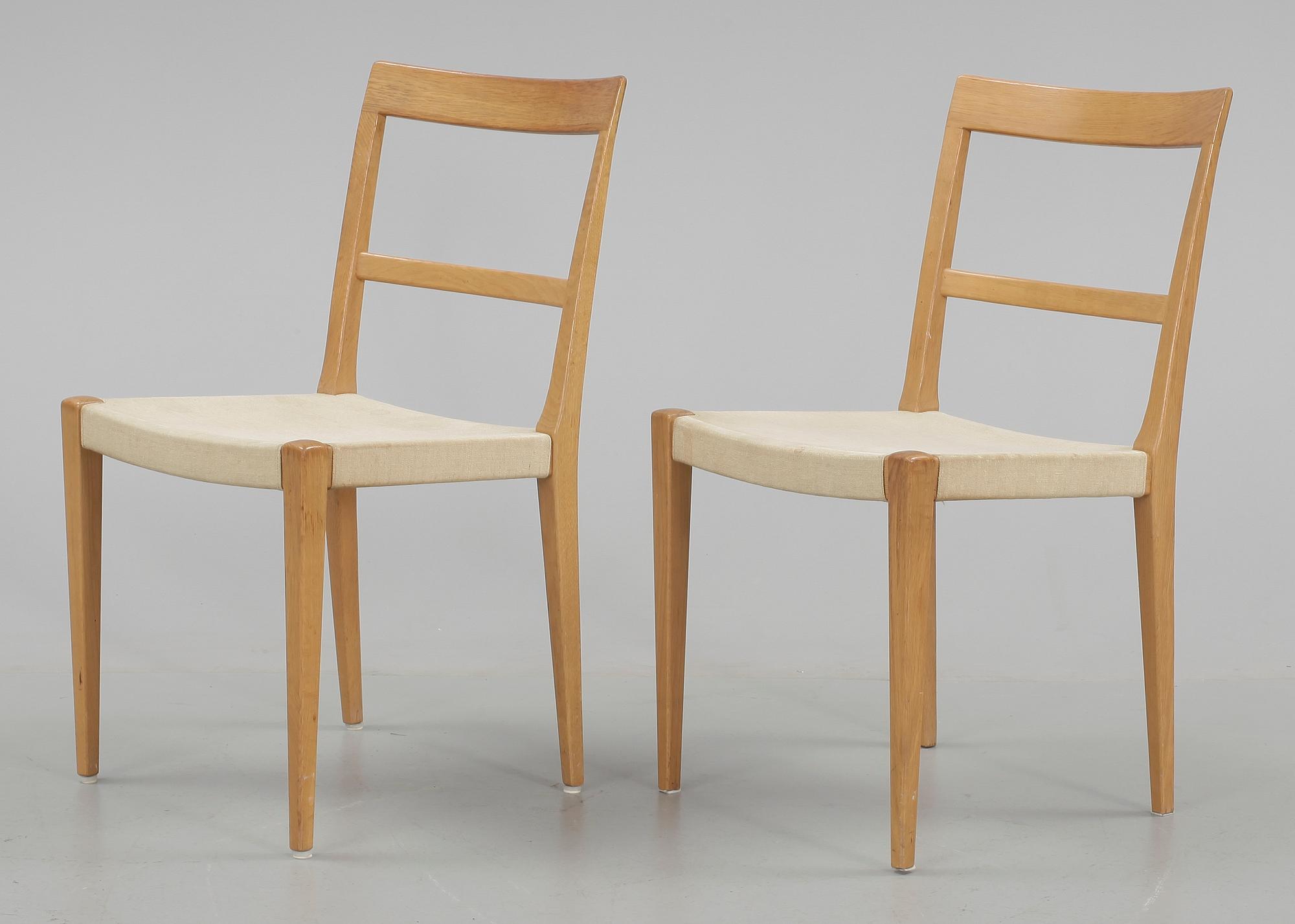 STOLAR, ett par, "Mimat", Bruno Mathsson, Bruno Mathsson International, 1900-tal.