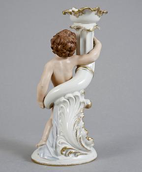 FIGURIN/LJUSSTAKE, porslin, Th. Kärner, Eschenbach.