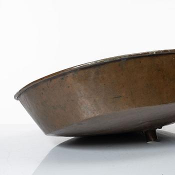 A Swedish copper funnel, 18th / early 19th century.