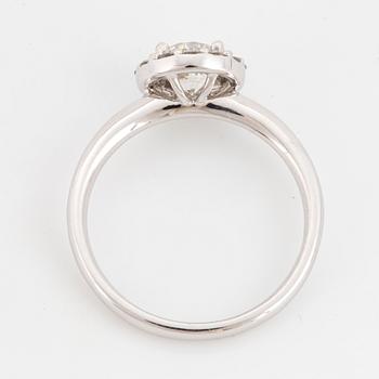 RING, med briljantslipad diamant 0,90 ct,