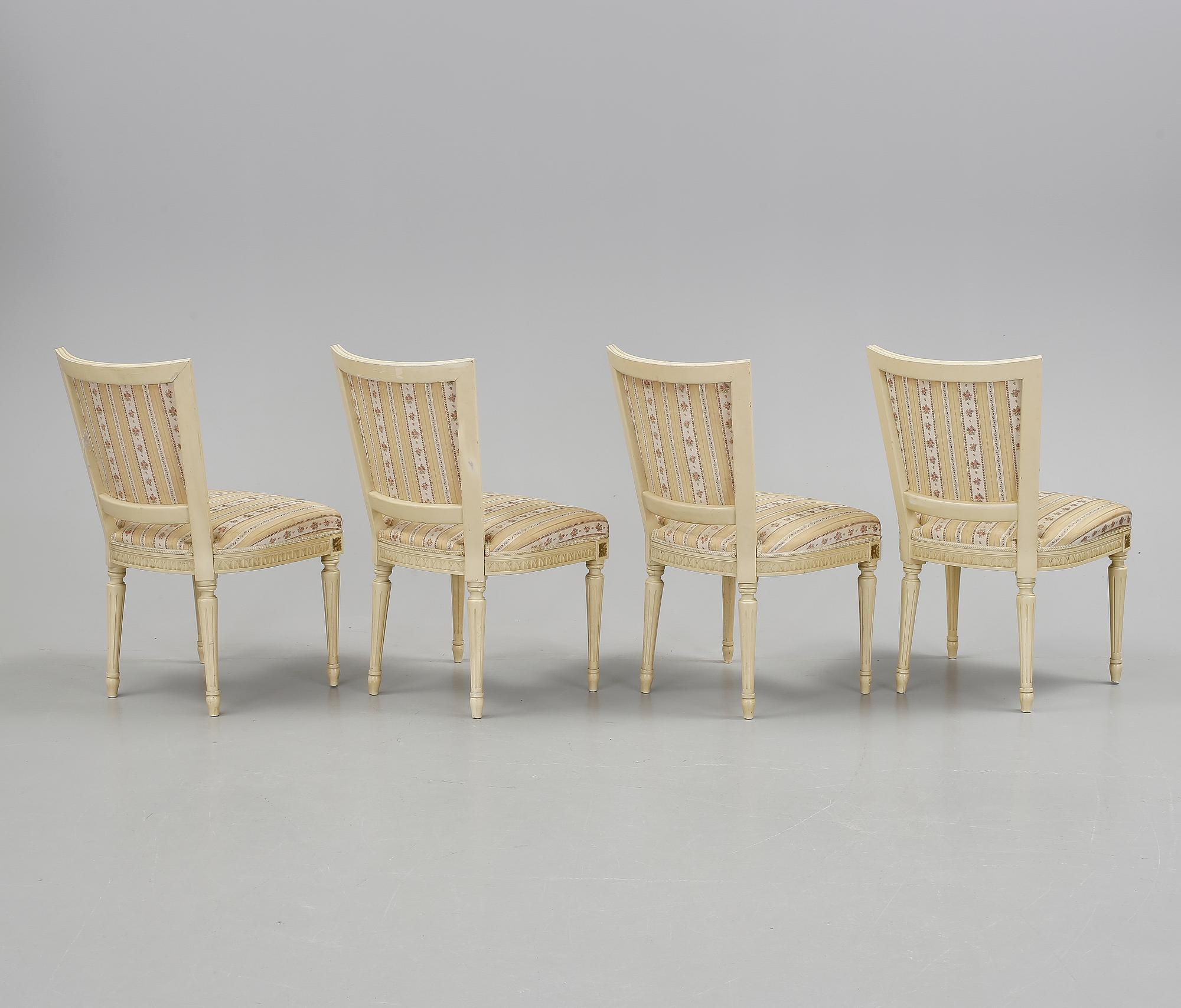 STOLAR, 4st, gustaviansk stil, 1900-tal.