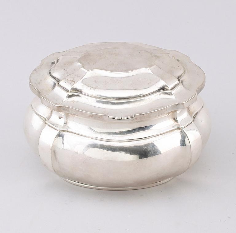 SOCKERSKRIN, silver, svenska importstämplar, 1900-talets första hälft. Vikt ca 283 g.
