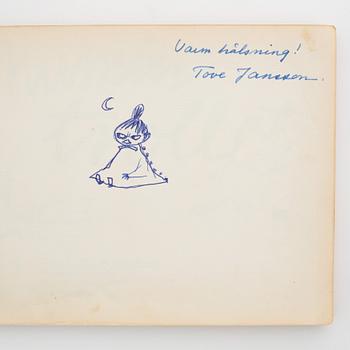 Tove Jansson, book/album, with handwritten dedication, Gebers, [1957].