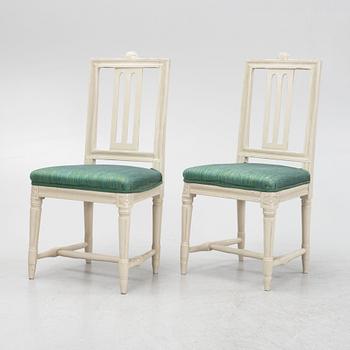 Stolar, sju stycken, Gustavianska Lindomearbeten, 1700-talets slut.