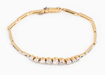 ARMBAND, med 9 st gammalslipade diamanter ca 0.80 ct, Hugo Stömdahl. Stockholm, 1933.