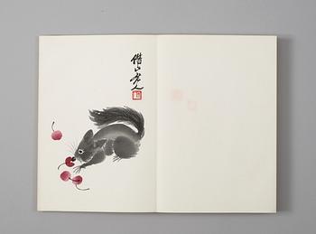 Book with 22 woodcuts in colours, "Qi Baishi hua ji, published Rong Bao Zhai xin ji, Beijing 1952. 32 x 22 cm.