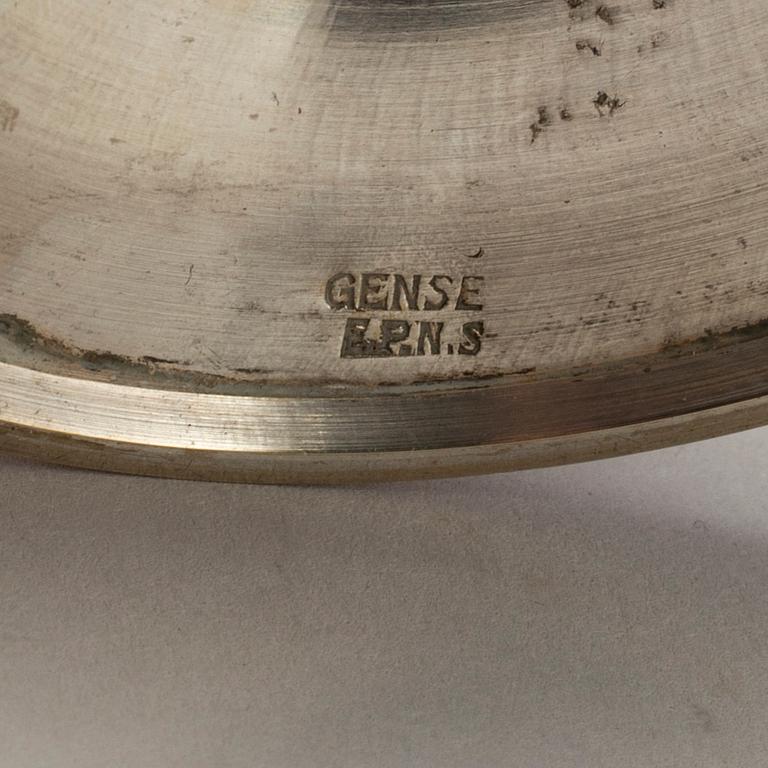 LJUSSTAKAR, tre stycken, nysilver, Gense. 1900-talets andra hälft.