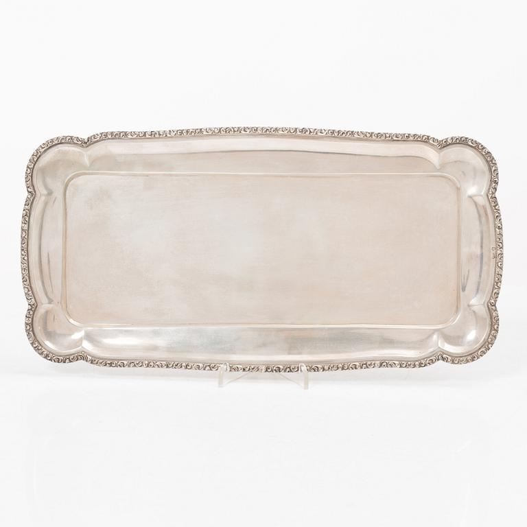 A silver tray, Pest, Austria, 1872-1922.