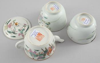 KANNA och KOPPAR, 3 delar, Kina, 1800/1900-tal.