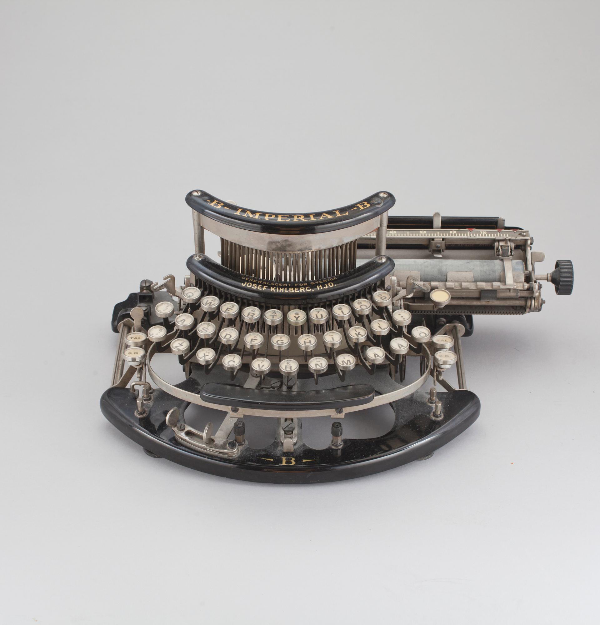 SKRIVMASKIN, Imperial, Josef Kihlberg, Hjo, 1900-talets första hälft.