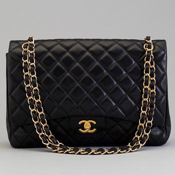 VÄSKA, "Double flap bag maxi", Chanel 2009-10.