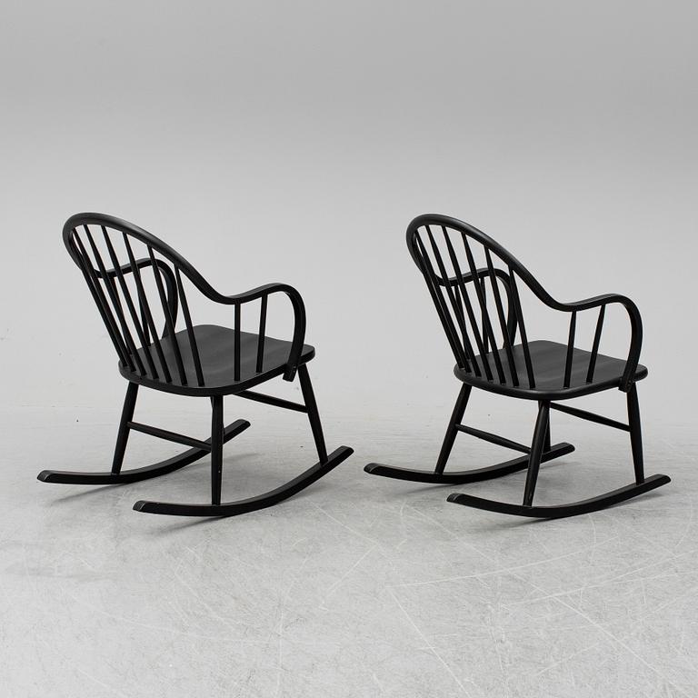 A PAIR OF ROCKING CHAIRS EDSBYVERKEN, second half of the 20th century.