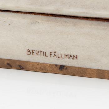 A reindeer horn knife in box by Bertil Fällman, signed.