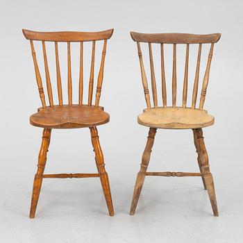 A set of eight Swedish chairs, around the year 1900.