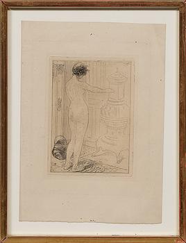 Carl Larsson · CARL LARSSON, etsning, osignerad.