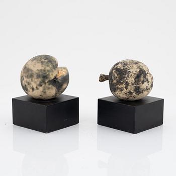 Alf Ekberg, two stoneware sculptures, signed.