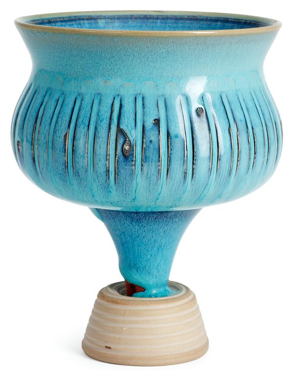 A Wilhelm Kåge 'Farsta spirea' stoneware vase, Gustavsberg studio 1957.