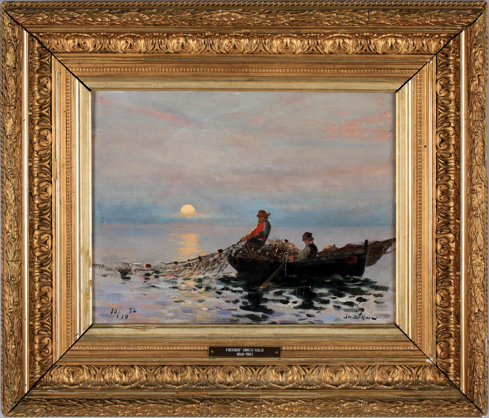 FRITHJOF SMITH-HALD, tillskriven, olja på pannå, sign o dat 10/10 92.