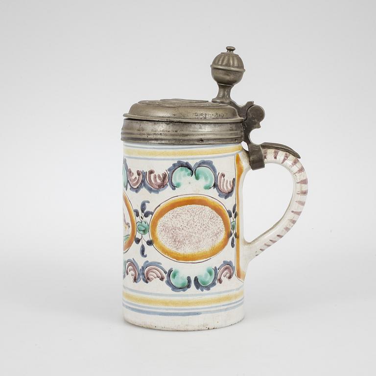STOP, fajans, sannolikt Tyskland, 1700-talets första hälft.
