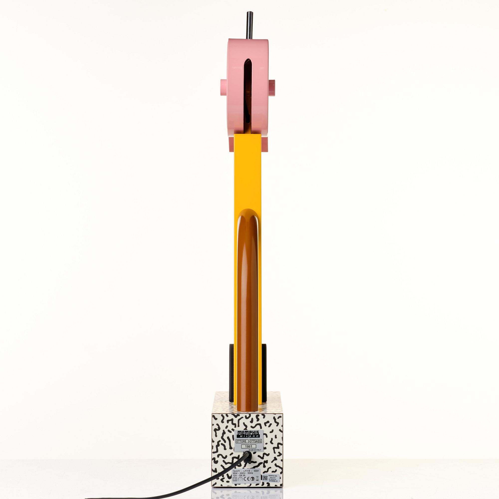 Ettore Sottsass, a "Tahiti", table lamp, Memphis, Milan, post 1981.